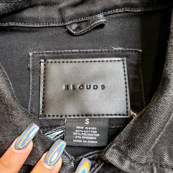 Kloud 9 Denim Black Men's Jacket Paint Splatter Design Size: S - Picture 6 of 6